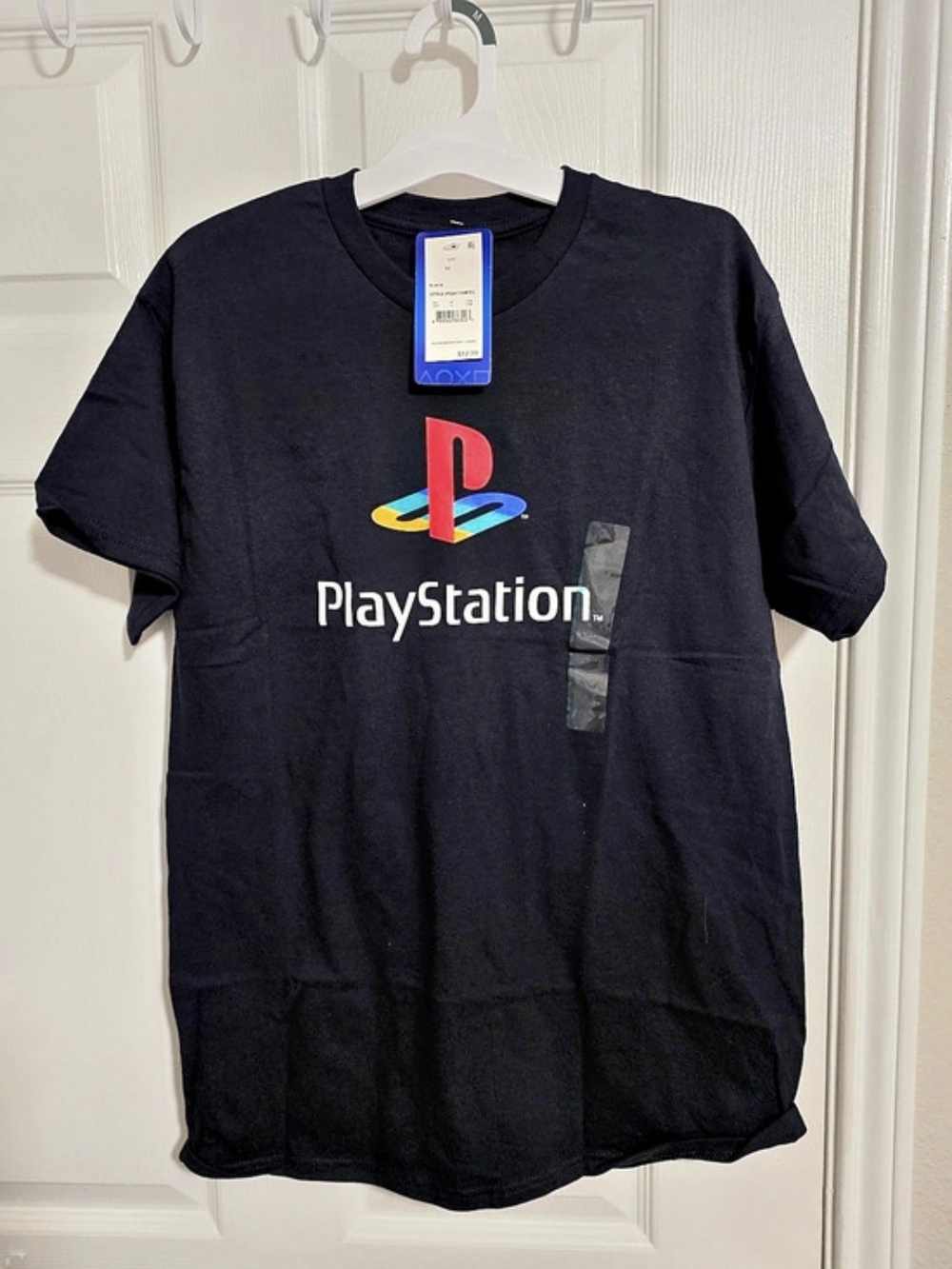 PlayStation Logo T-Shirt Graphic Tee Black Size Medium NWT
